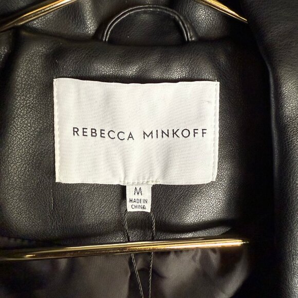 Rebecca Minkoff “Jett Moto” Black Faux Leather Jacket NWT Size M - Picture 7 of 11